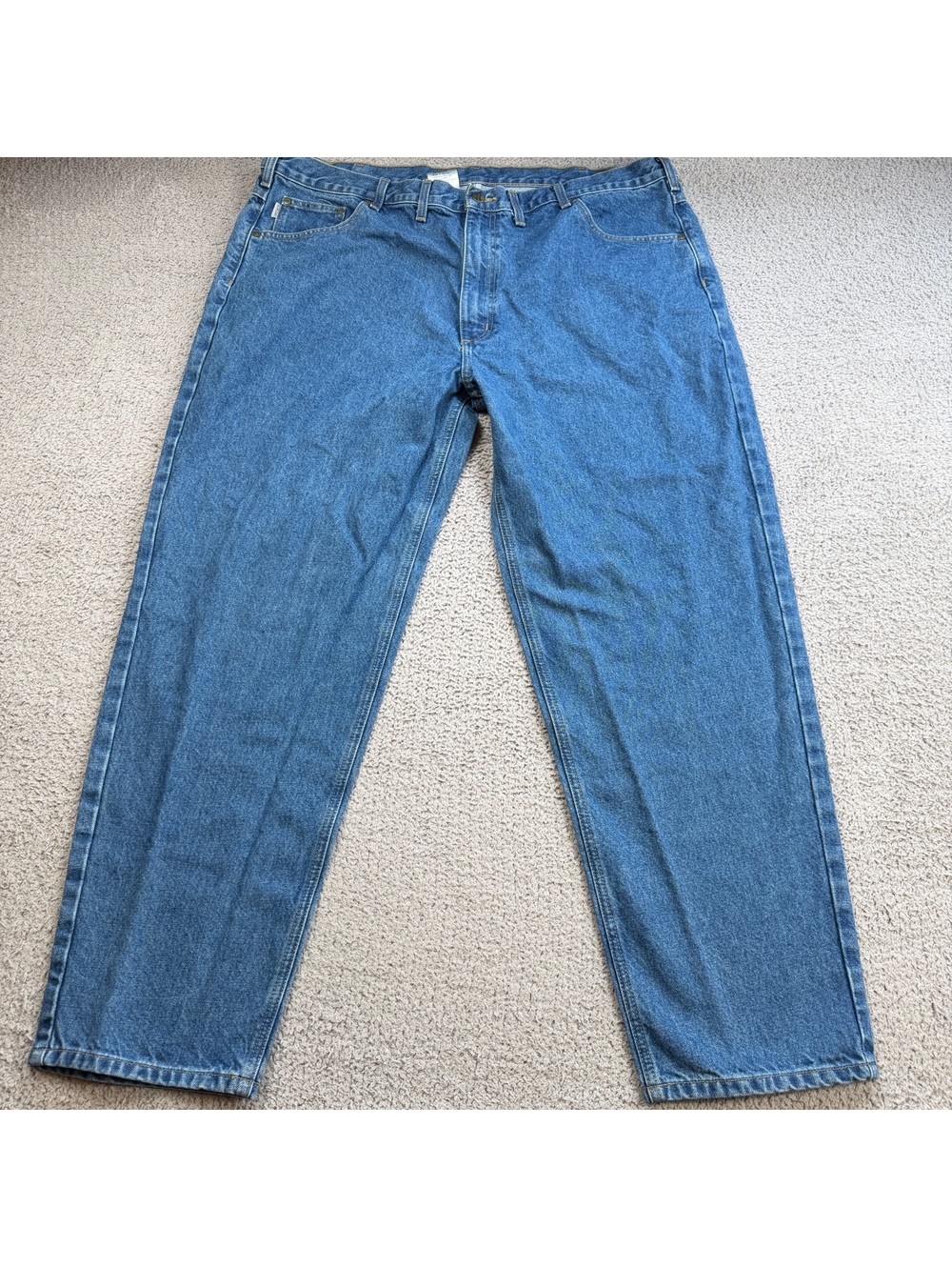 Vintage 2001 Carhartt B17 DST Jeans Men 46x32 Relaxed Fit Tapered Workwear Denim